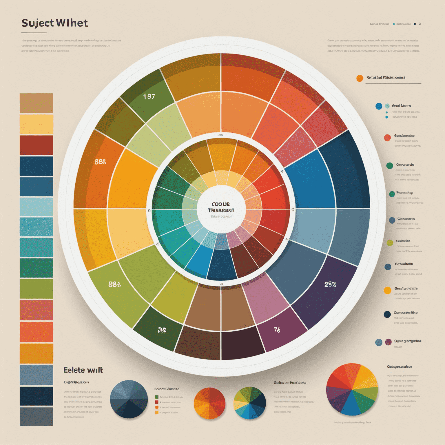 Rueda de color y ejemplos de esquemas de color en diseño web